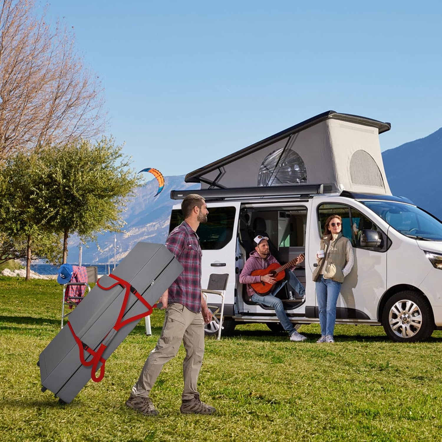 Cuddly Nest Wheeled Canopy Bag Replacement for 10x20ft Pop Up Canopy Tent-Rolling Carry Storage Bag with Sturdy Handles/Buckle Strap and Pocket - Image 7