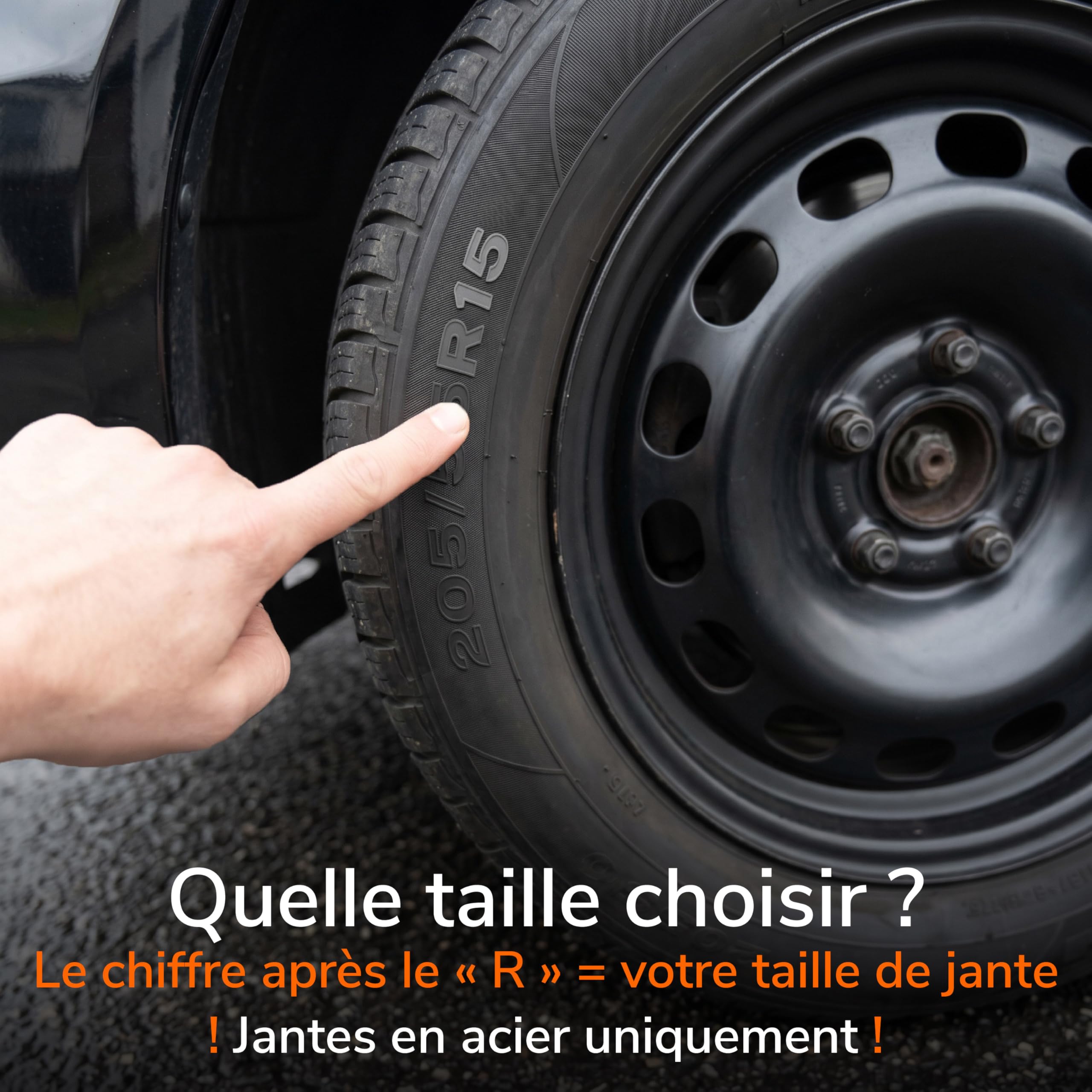 Upgrade4cars Enjoliveurs 16 Pouces Noir Argent Lot de 4 Accessoires Auto