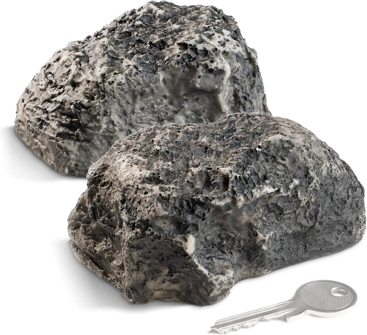 com-four® Pierre Clés Big Mountain: Cachette secrète réaliste pour géocaching