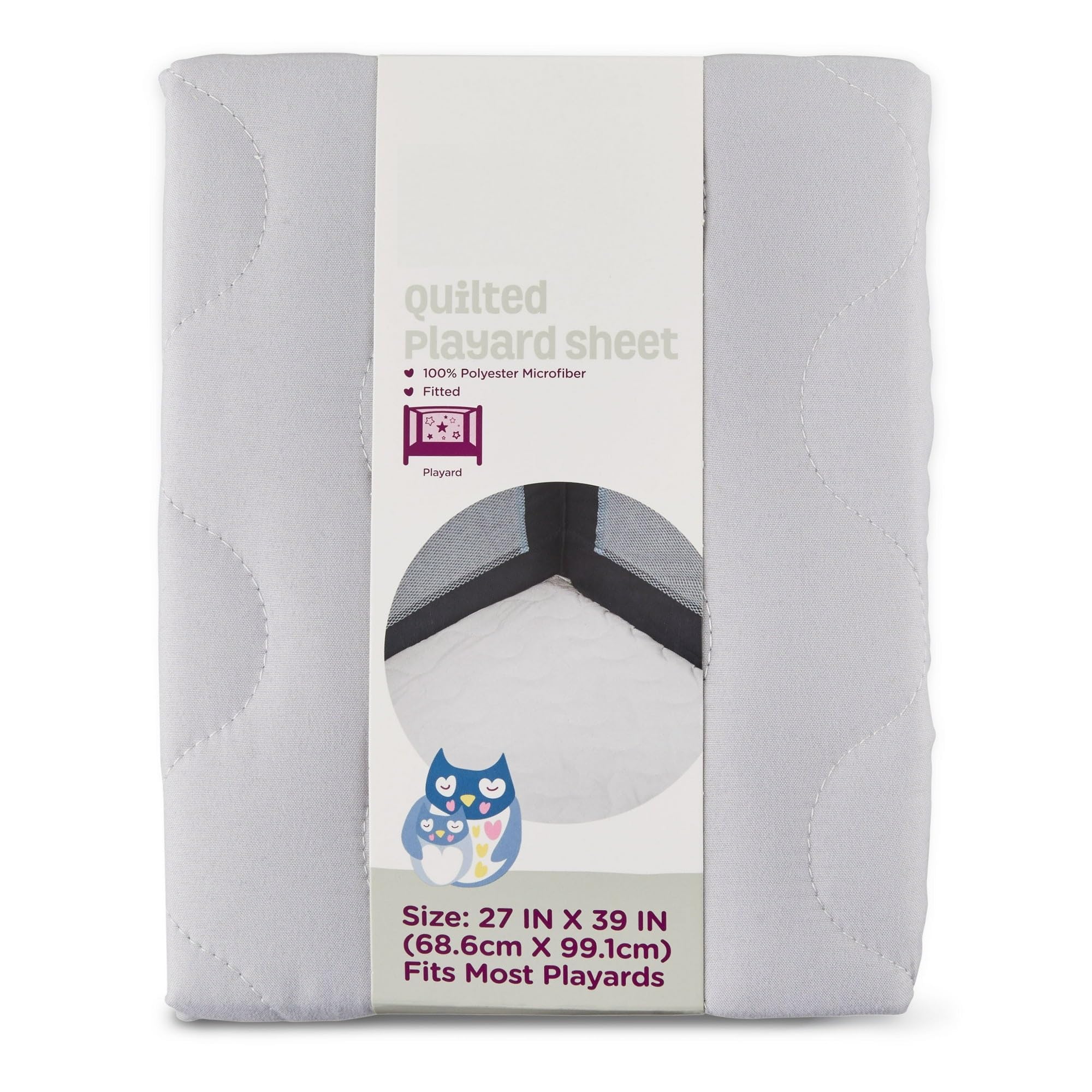 Quilted Playard Sheet Pack - Pack Play Sheets Fitted 27