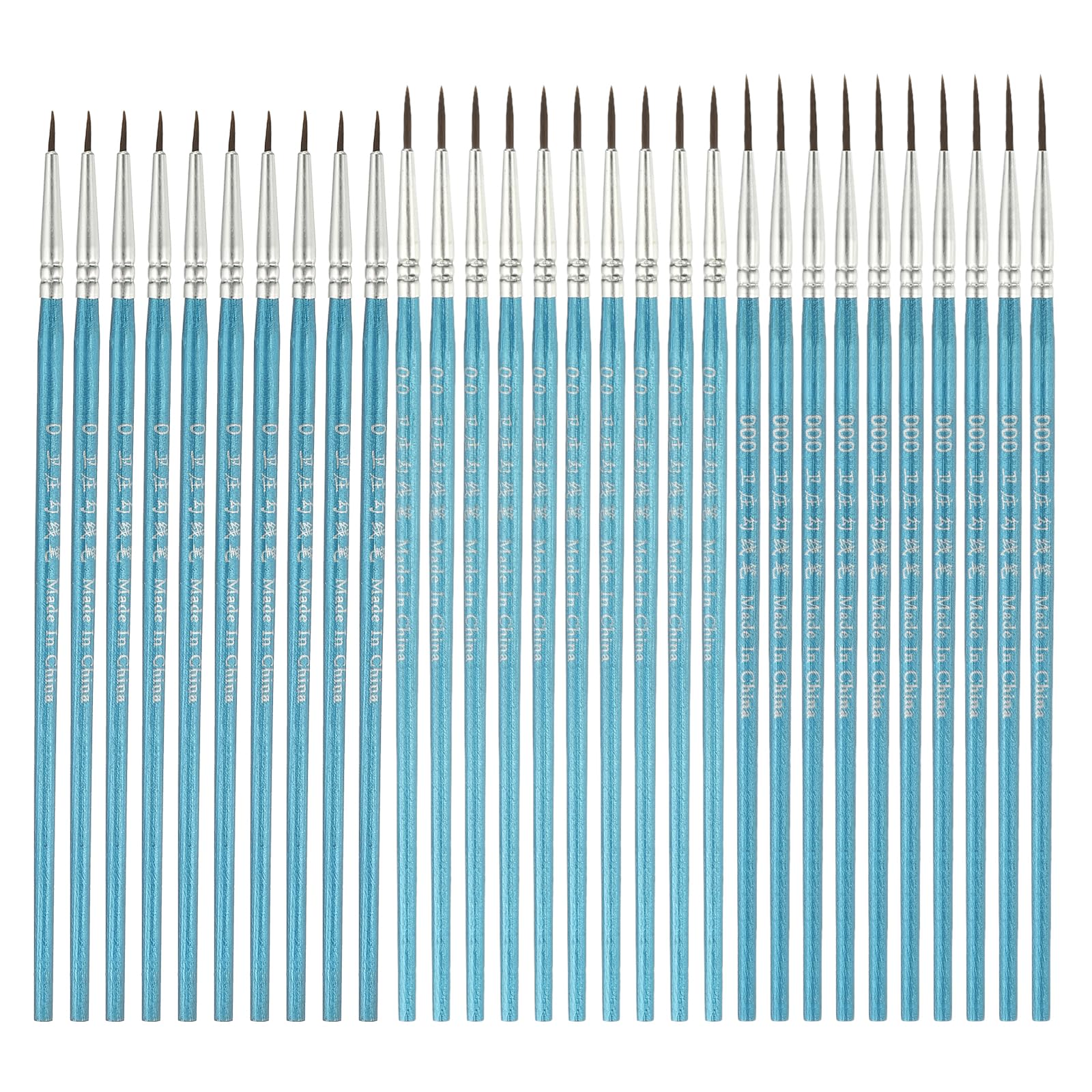 YOKIVE 45 Pcs Pointed Tip Paint Brushes Bulk, Detail Acrylic Painting Brush Small Miniature Paint Brushes Great for Oil Watercolor Face Canvas Professional Craft, (Blue)