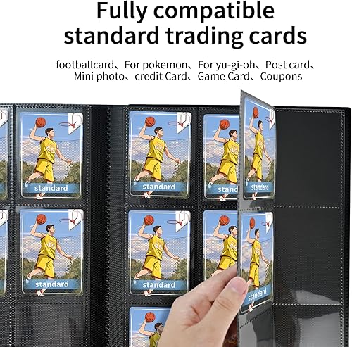 Miniatura 2 de Carpeta de tarjetas para TCG, carpeta de álbum de tarjetas intercambiables de 9 bolsillos, carpeta de bolsillo de carga lateral de 396 bolsillos,
