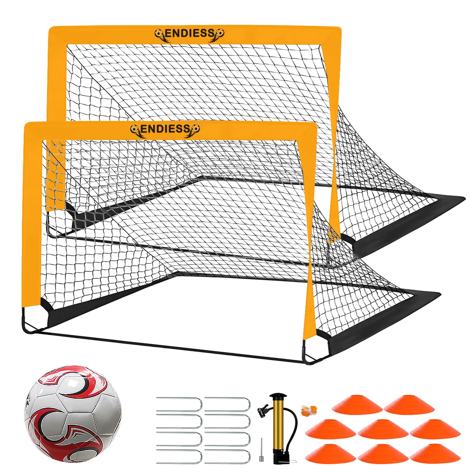 Buy Practice Soccer Goals Kids, Pop Up Folding Soccer Goal Net Set