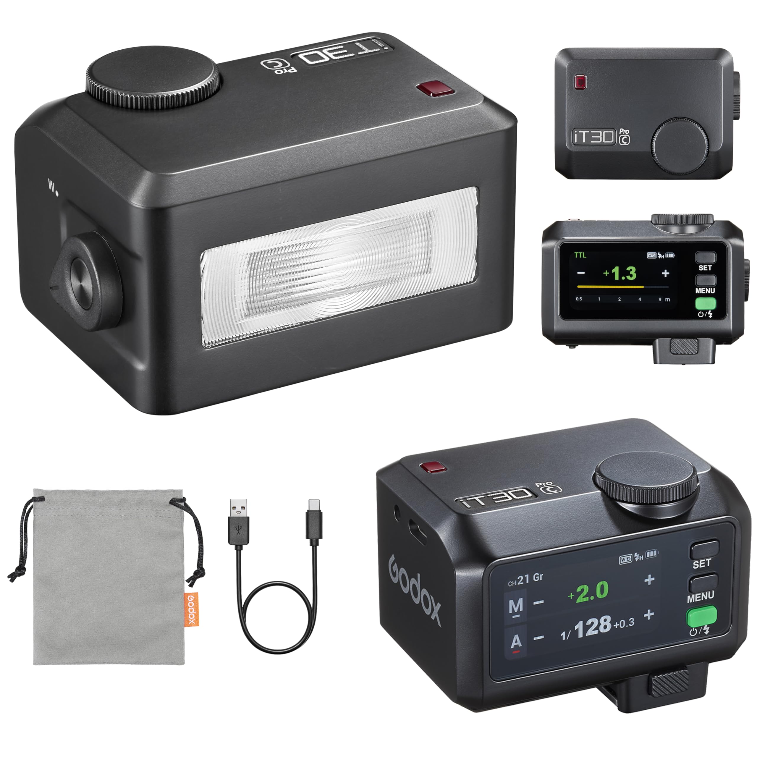 Amazon | Godox iT30Pro C ミニ TTL カメラフラッシュ & ワイヤレス