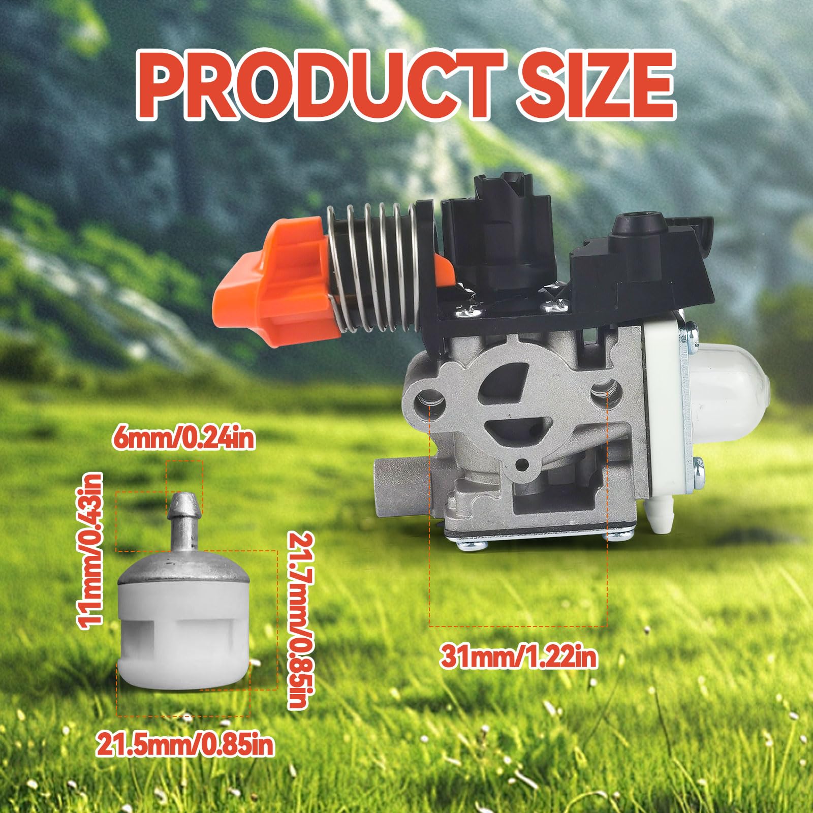 HL94 FS94 Carburador, Kit de Carburador 4149-120-0602 para Stihl FS94 RC-E Z, FS94 R-Z KM94 KM FS HL 94 94R Piezas de Desbrozadora Carburador, 41491200602