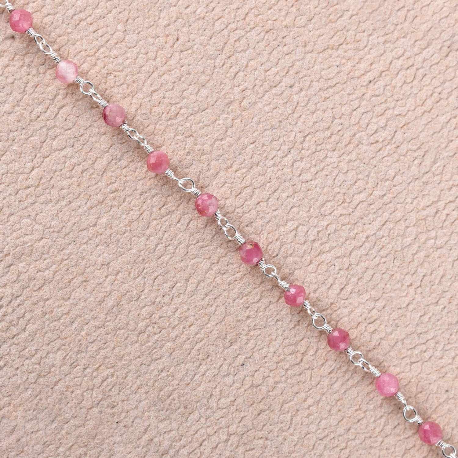 YANARA Gemstone Anklet for Women Dainty Boho Summer Beach Jewelry for Girls Handmade Rosary Charm Ankle Bracelets for her 9+1.5 inch Gifts For Her - Image 5