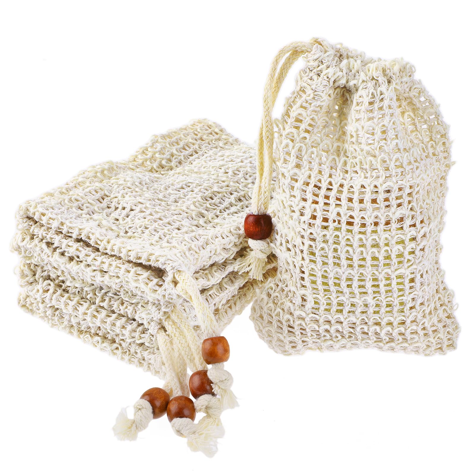 Whiffkitch Seifensäckchen – 5er Pack Aus Bambusfaser, 10,2x12,7 Cm, Für Dusche & Reise