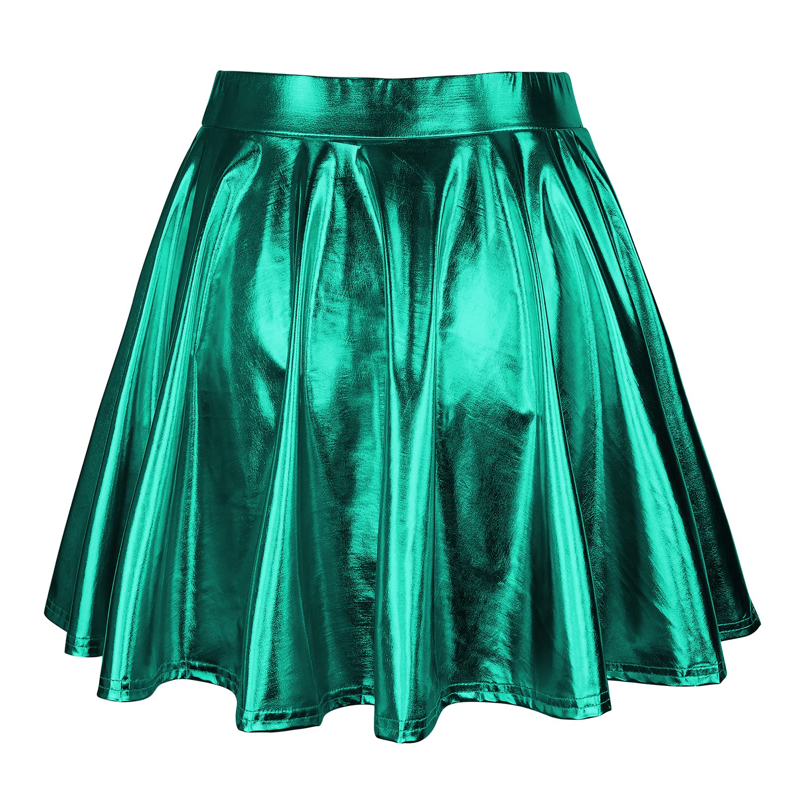 American Trends Minigonna da donna plissettata, svasata, gonna metallizzata, gonna da tennis atletica