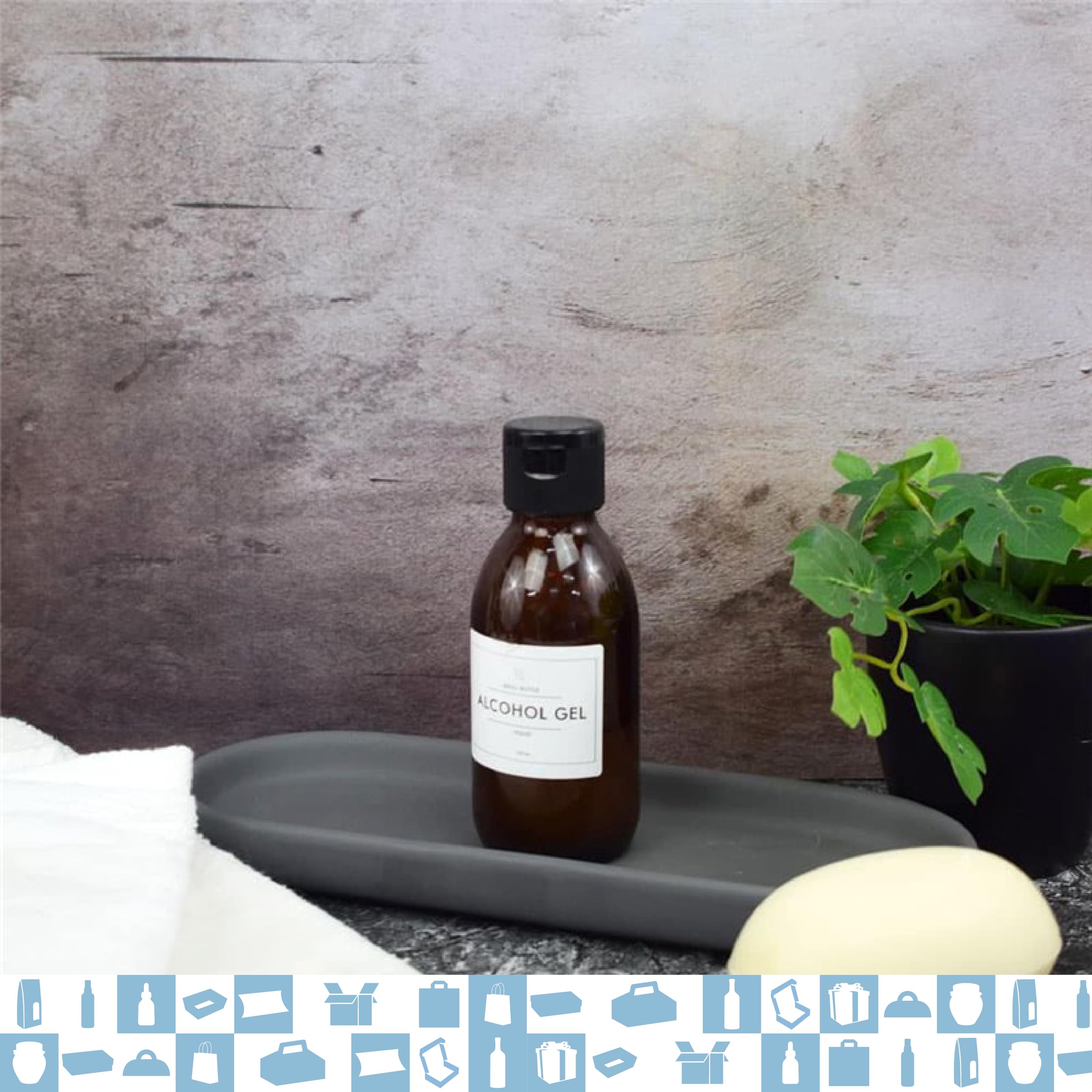 20 flaconi vuoti in vetro ambrato da 150 ml con coperchio in plastica + 20 etichette di adesivi personalizzate, flacone per oli essenziali, cosmetici, laboratorio, medicinali