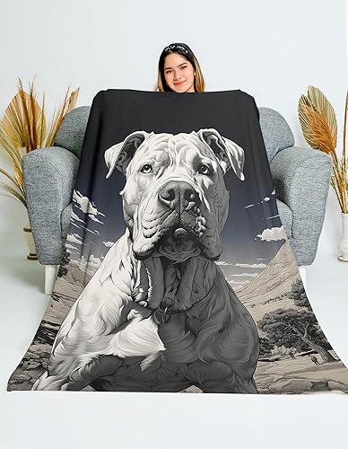 Miniatura 3 de CAPITUNEISKINEPA Dogo Argentino Blanket Gifts Blanket Travel Small Blanket 30" x 40"