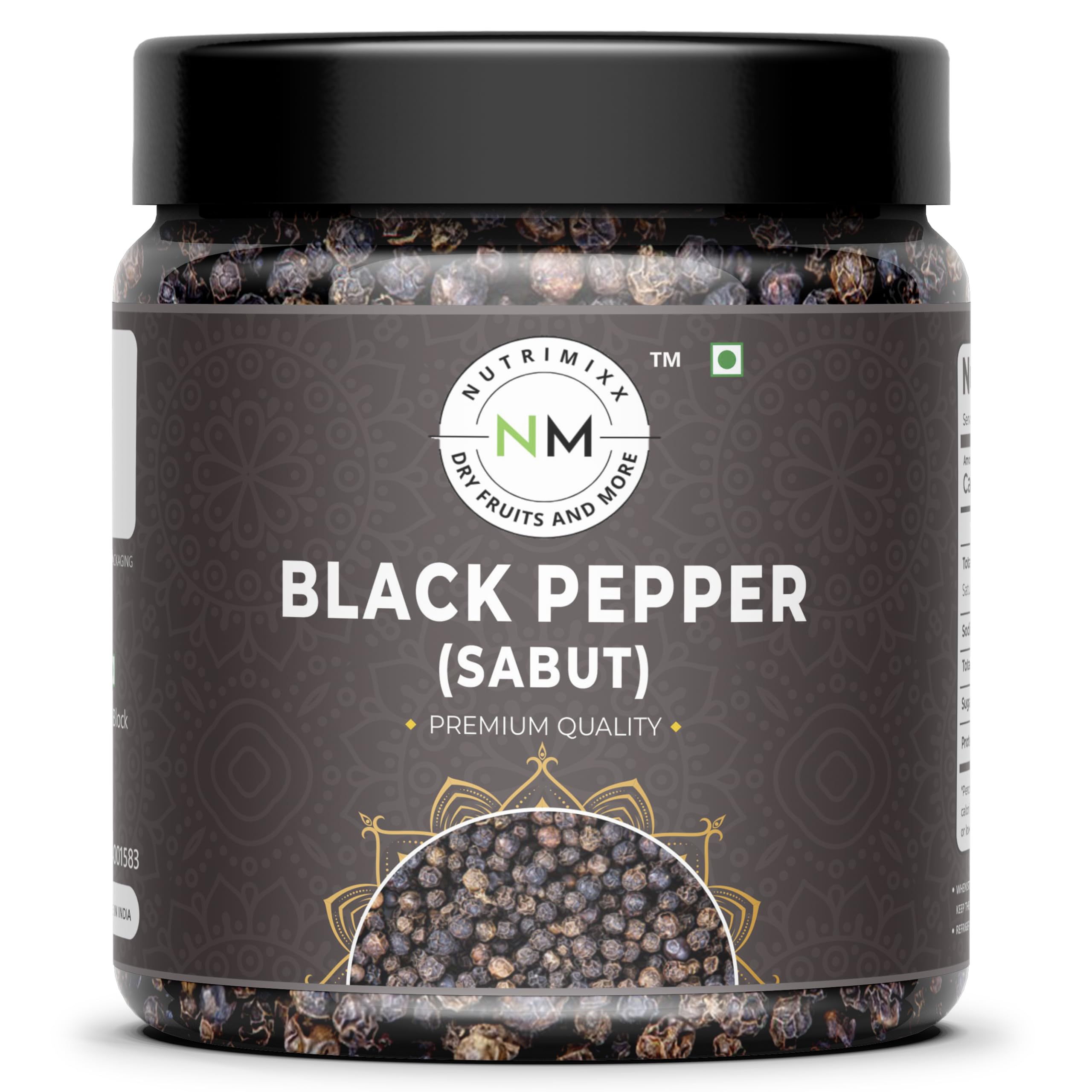 NUTRIMIXX Whole Black Pepper 500g I Sabut Kali Mirch I Indian Spices Extra Bold Black Pepper/Kali Mirch Whole (500) (B0D8YH46LJ) Amazon Price History, Amazon Price Tracker