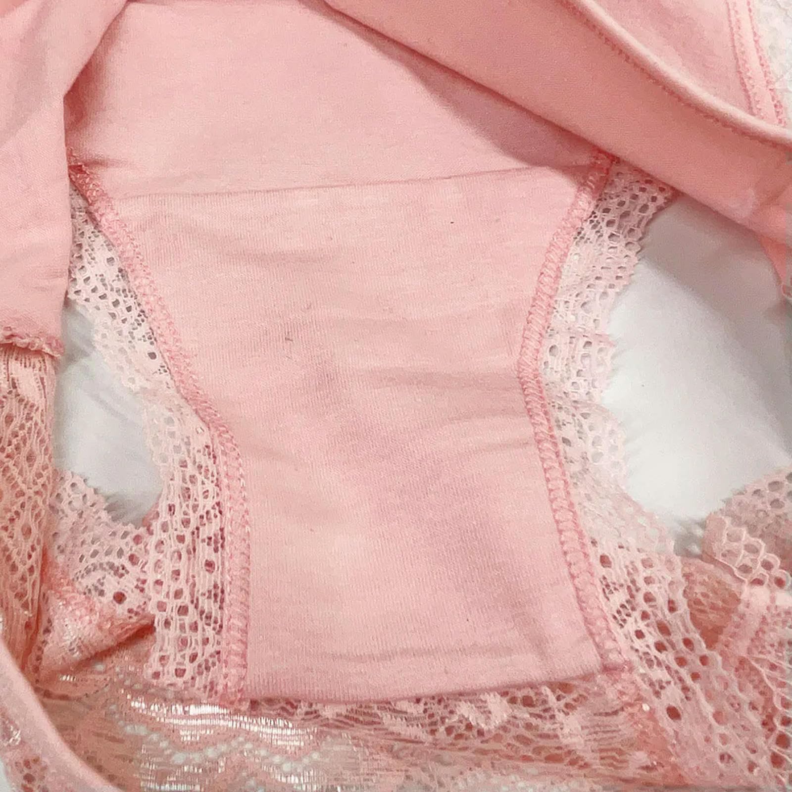 Bielizna damska, 5 sztuk Zestaw Sexy Low Rise Bielizna Miękkie Bielizna Koronkowe Przezroczyste Damskie Bawełniane Figi Damskie Majtki R007-XL (60-70kg)
