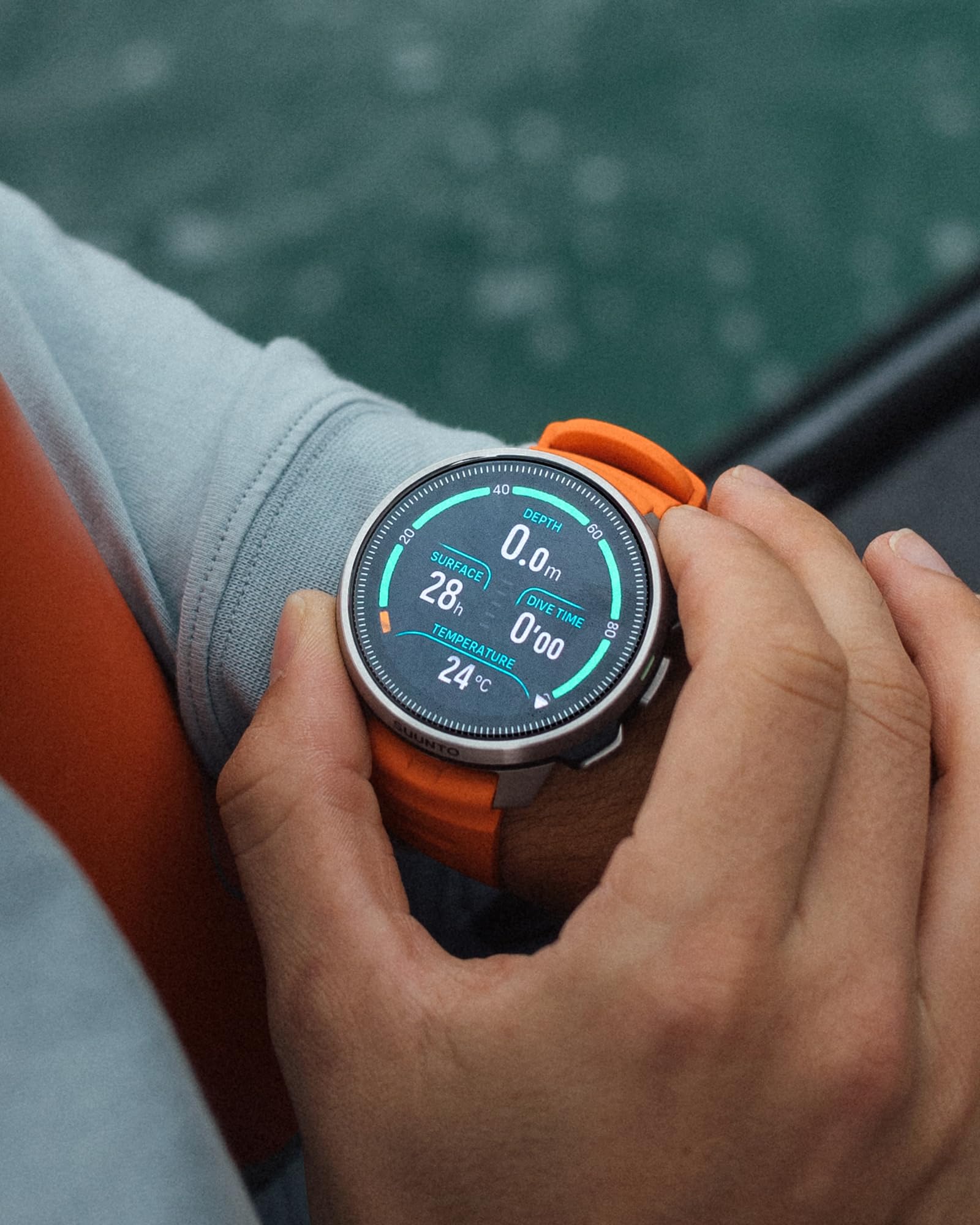 SUUNTO Pasek do Zegarka 22 Div1 Silicone Strap Tangerine S+M