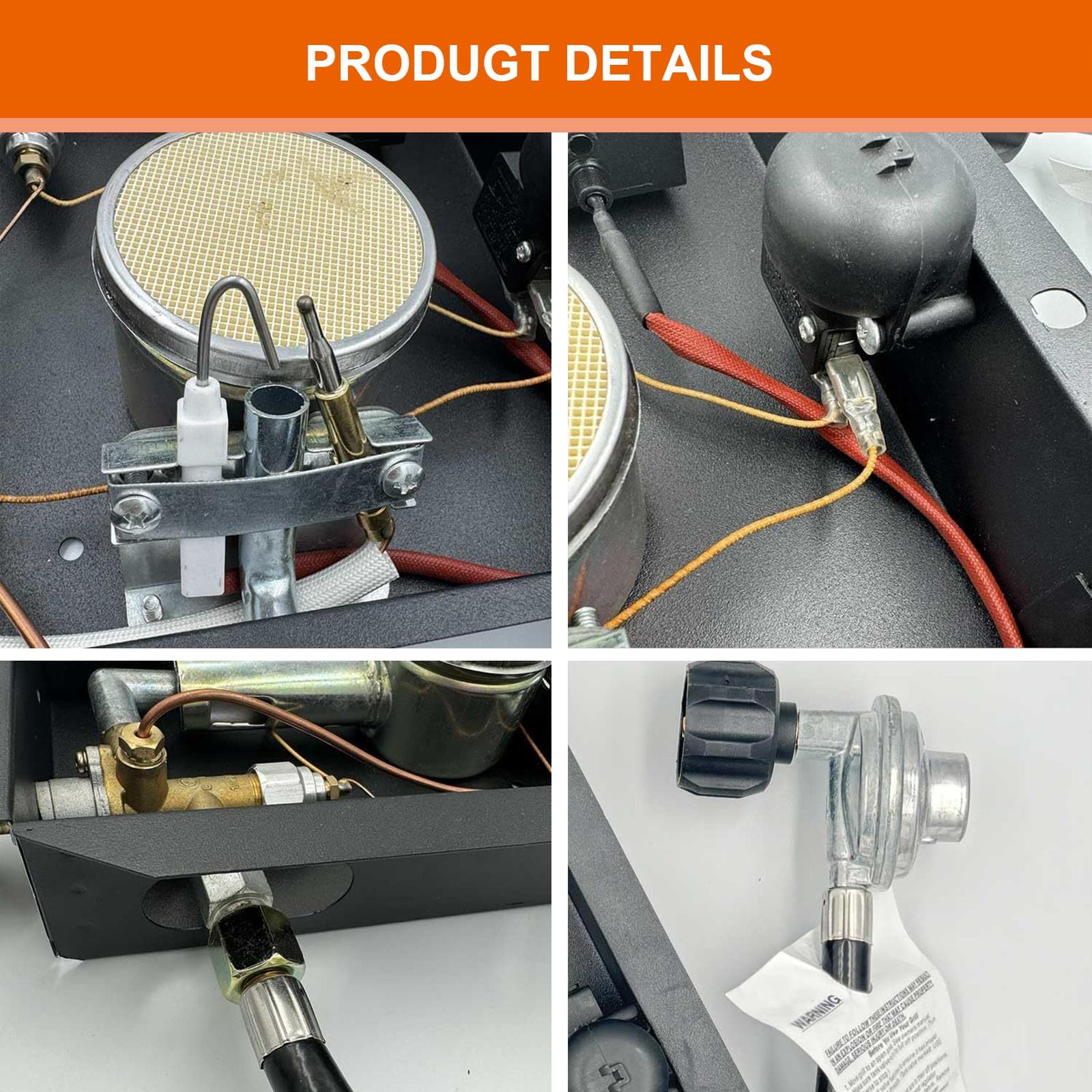Kit De Repuesto De Módulo De Quemador De Calentador De Patio De 47000 BTU, 4 Bolt Pirámide Calentador De Patio Piezas De Repuesto del Quemador