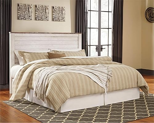 Miniatura 11 de Ashley Furniture Signature Design - Cabecero de panel completo Willowton – Estilo Contemporáneo – Tamaño Queen - Color Blanco.