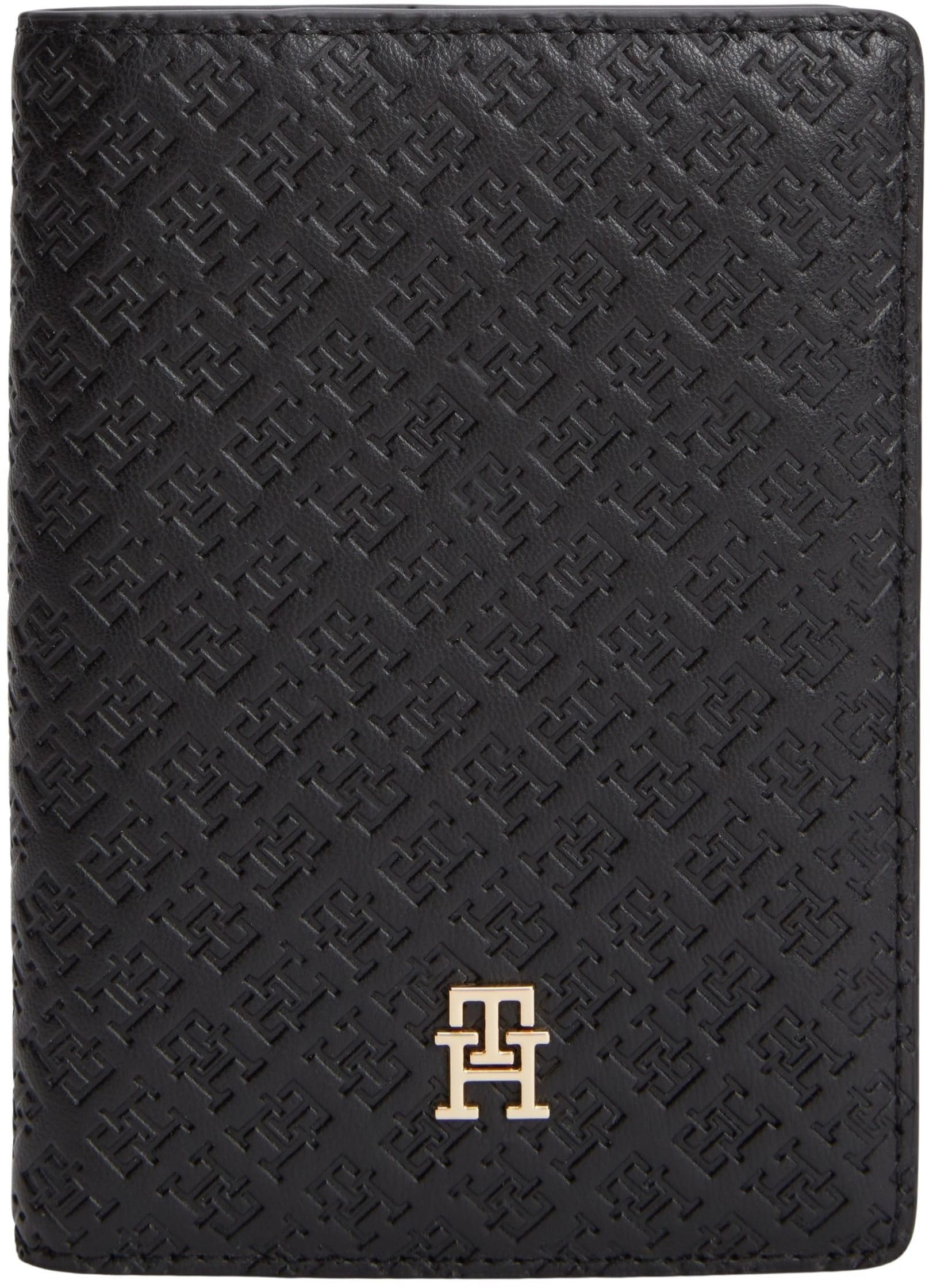 Tommy Hilfiger Porte-Passeport Th Icon Mono AW0AW18501 pour Femme, Autres Petits Accessoires, Noir (Noir), Taille Unique