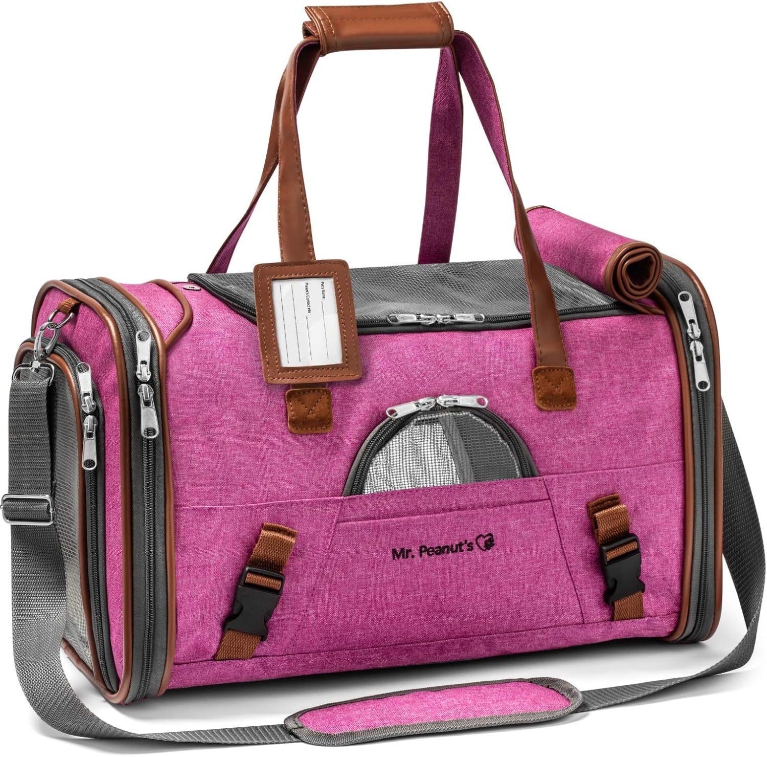 Mr. Peanut’s Airline-Approved Soft Pet Carrier – Stylish & Comfy