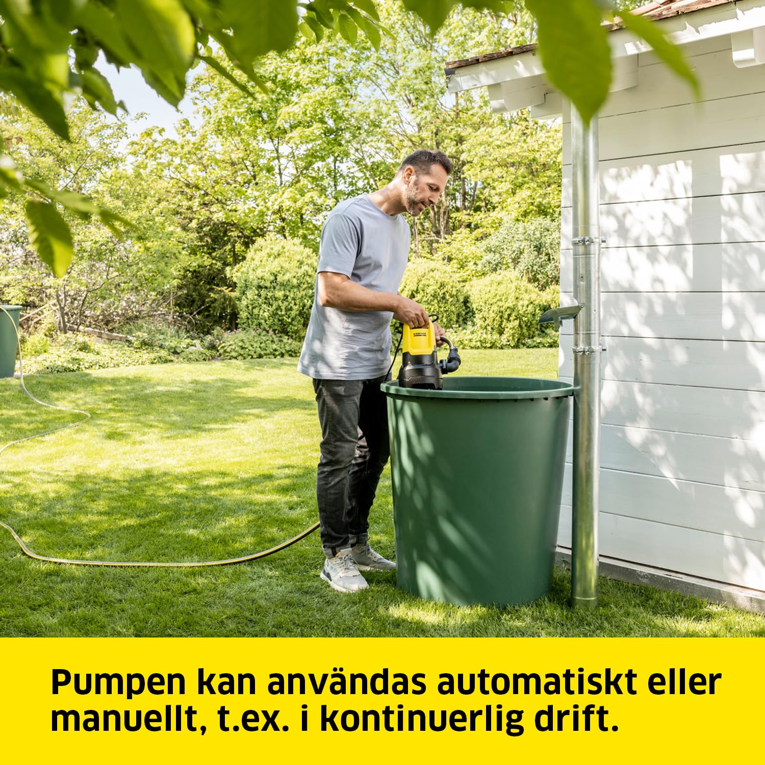 Pompe d'Evacuation Kärcher Sp 11,000 Dirt, Moteur 400 W, Débit 11 000 L/H, 0,7 Bar, Profondeur Immersion Max 7 m, Hauteur Refoulement Max 6M, Taille Particules Max 20 mm, Hauteur Liquide Résiduel