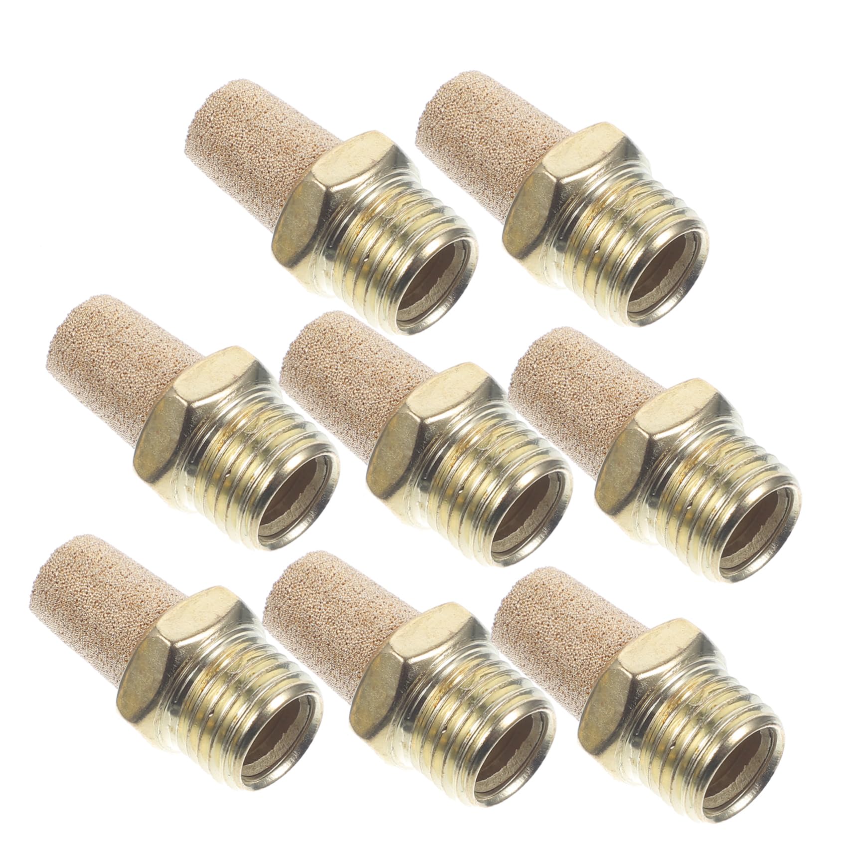 Yardenfun 8pièces Silencieux Pneumatique Pouce Cuivre Bruit Valve Électromagnétique Pour Raccord Air Comprimé