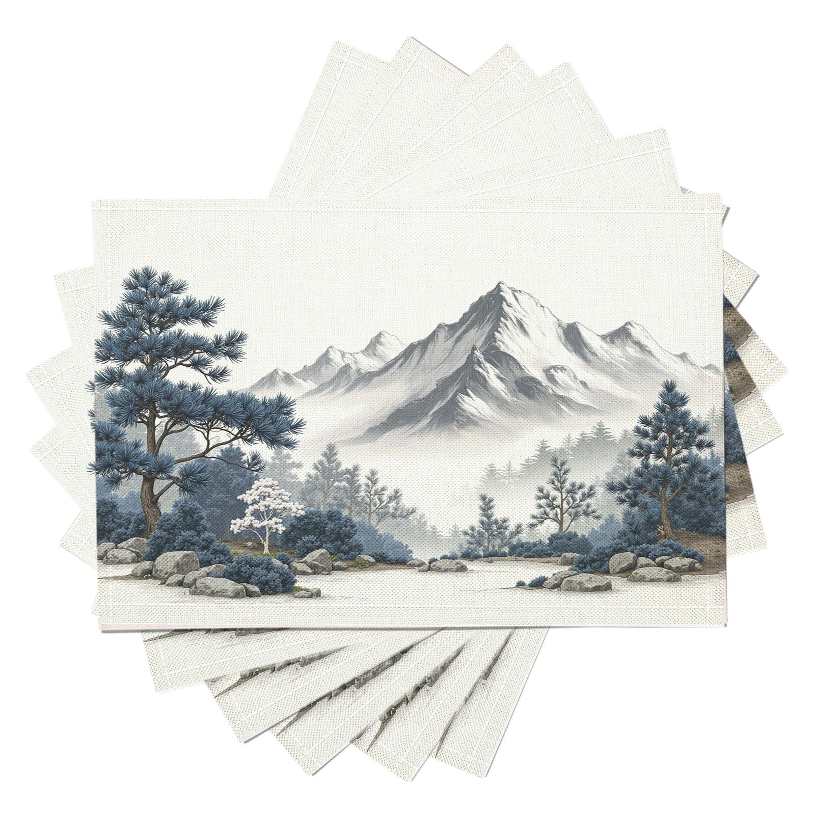 Sets de table en lin de qualité supérieure napperon d'art 45x30 cm