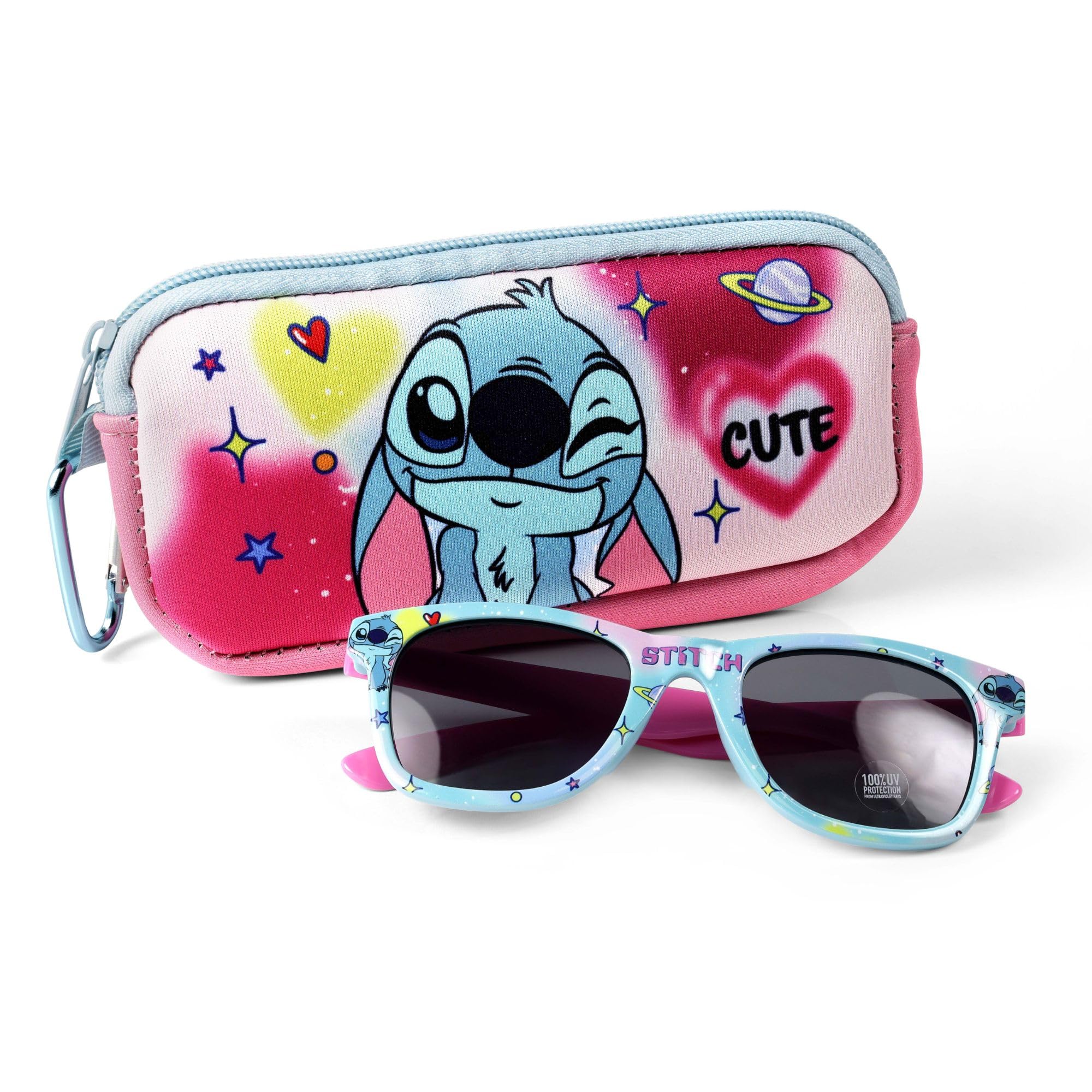 Disney Unisex Kids Multicoloured 2 Pieces Sunglasses And Case Stitch Set 2600003178