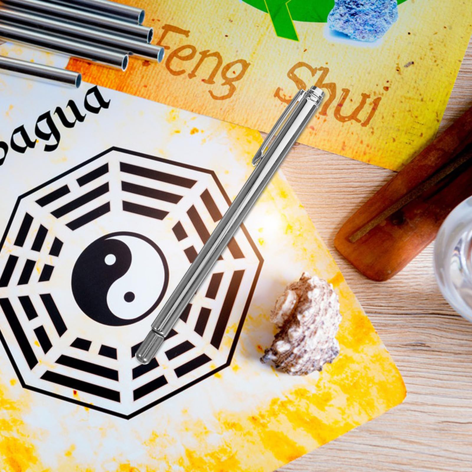 Alipis Radiestesia de Agua de Inoxidable Diseño de Acero Varillas para Desmontable y Forma Única Buscar Fuentes Adivinación Feng Shui
