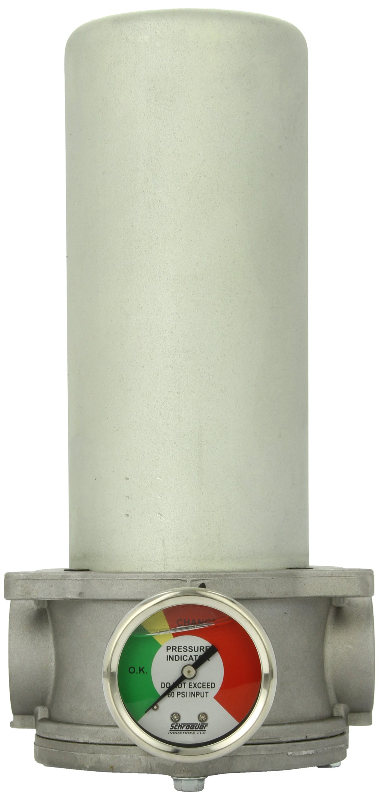 Schroeder ZT8Z10SY2 Asm Tank Mounted Low Pressure Return Hydraulic Filter, Micro-Glass Filter Cartridge, Removes Rust, Metallic Debris, Fibers, Dirt; 40 gpm, 10 Micron