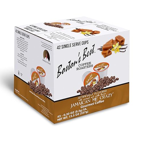 Boston's Best - Café con sabor Jamaican Me Loco, delicioso gourmet compatible con cafetera Keurig, 1 unidad (42 tazas individuales)