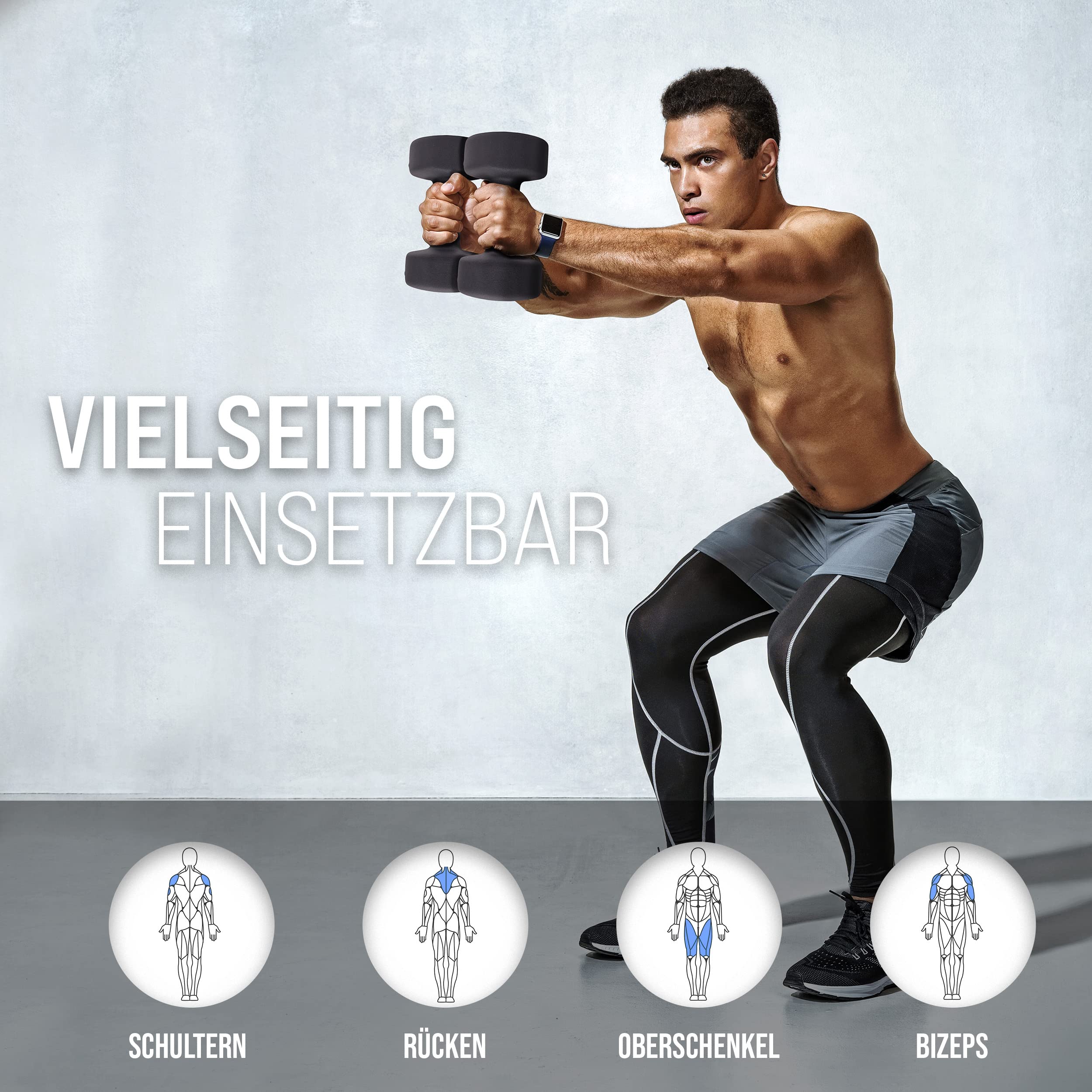 Apollo Hantel Set Kurzhantel | 2 Hanteln | 2er Hantelset | Gewichte für Krafttraining | Kurzhanteln 2er Set | Fitness Hanteln für Frauen & Männer | Dumbbells | Hanteln | Hantel Gewichte