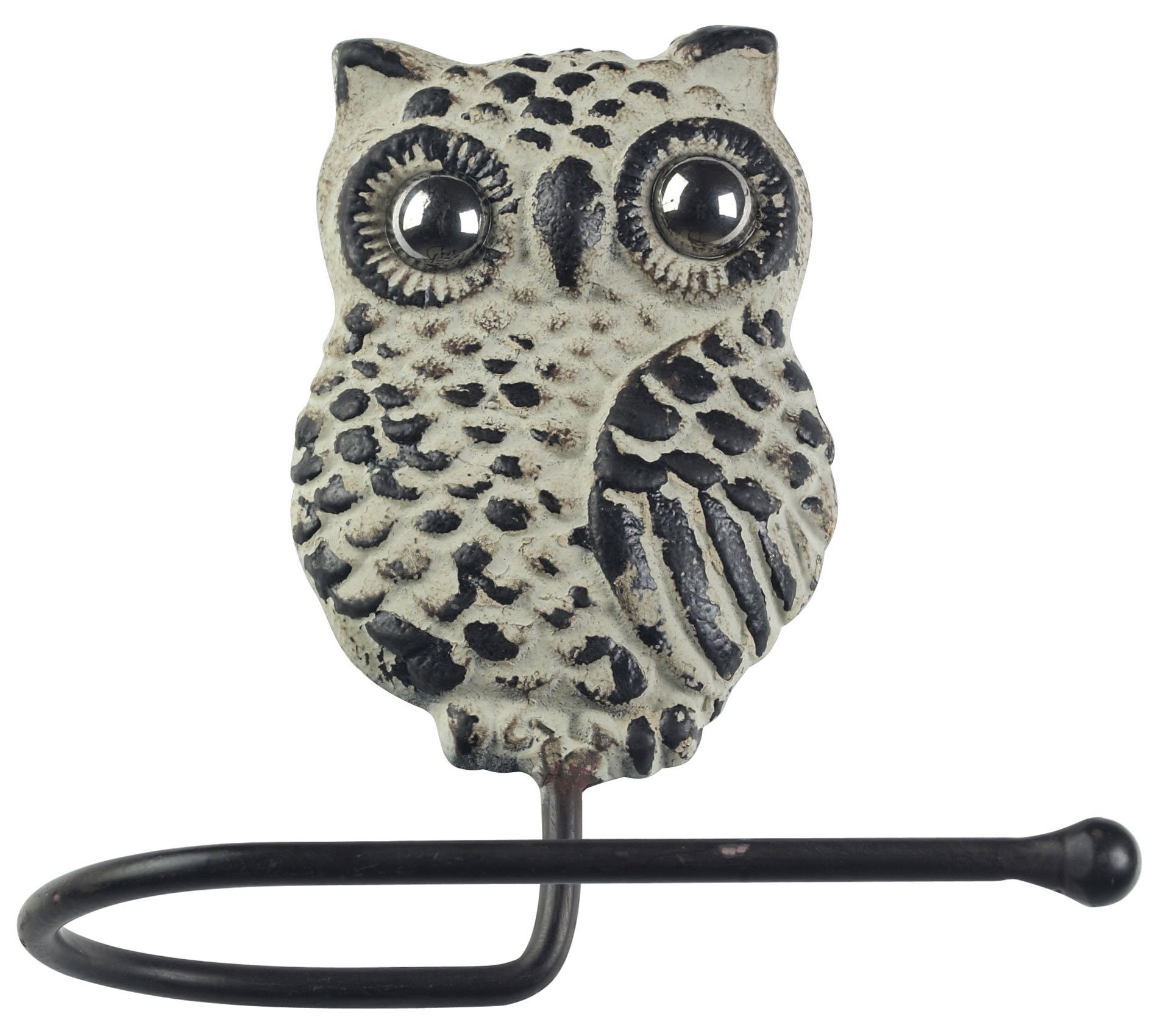 Sterling 129-1054 Metal Owl Bath Hook, Grappa Gray