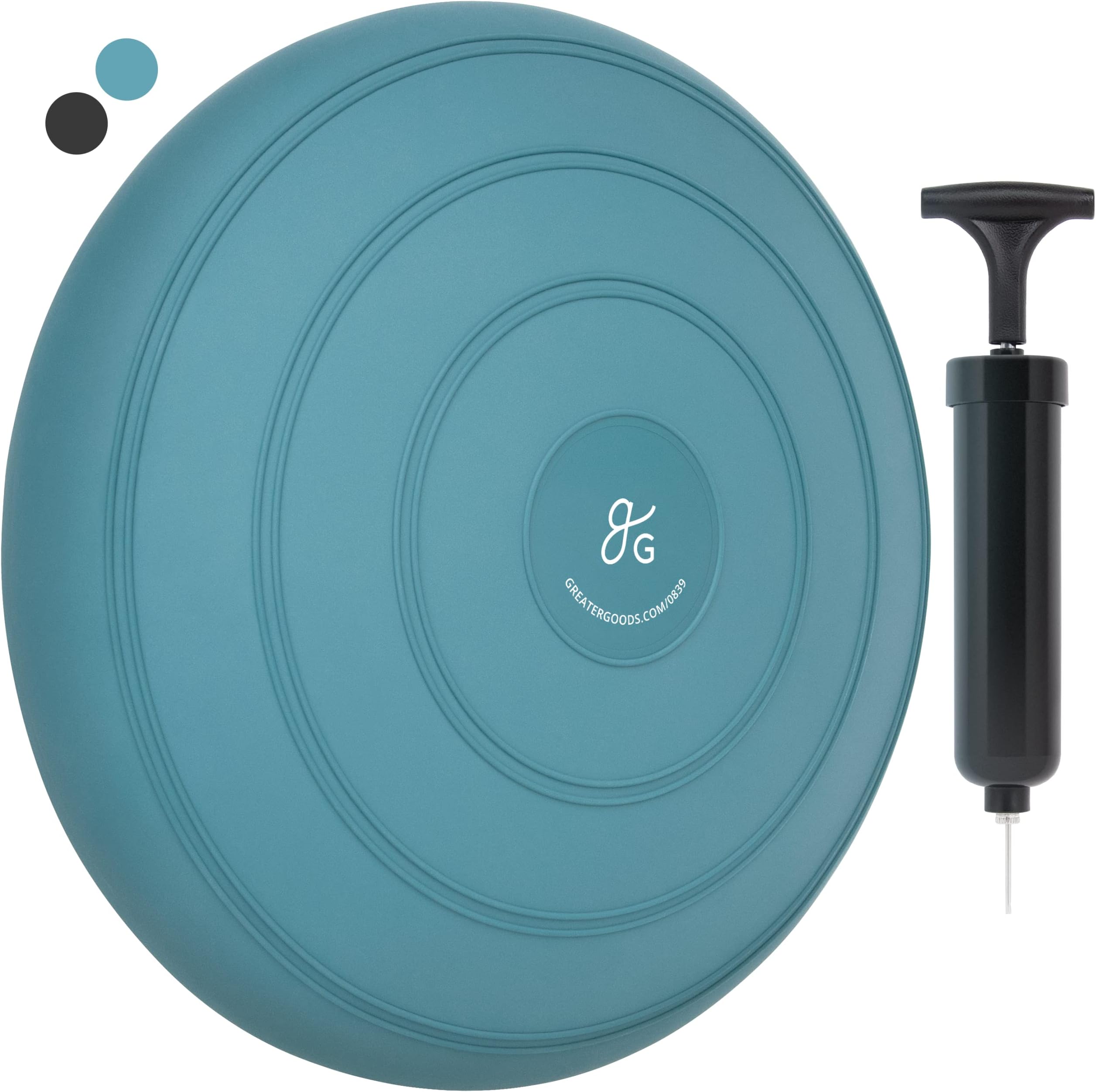Greater Goods Core Balance Disc - Wobble Cushion for Balance, Exercise, Rehab, and Active Sitting, Deep Sky Blue