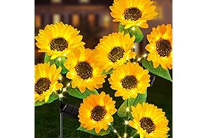 AHAORIGIN 3 Pack Solar Sunflower Lights for Outdoor Yard Pathway Garden Decorations