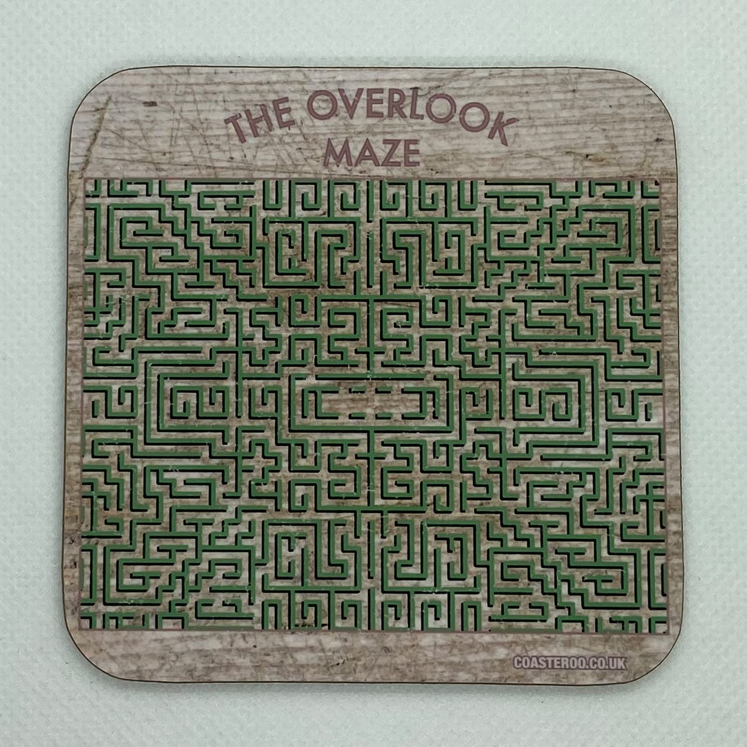 Coasteroo The Overlook Maze - The Shining - Drinks Coaster - Hardboard - 9Cm X 9Cm - Gloss Finish