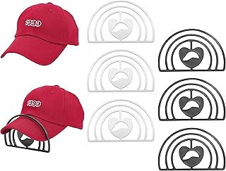 Hat Brim Bender, 6Pcs Hat Washer Cage Upgraded Hat Curving Band, Hat Rack No Steaming Required Hat Stretcher, Convenient Hat Shaper Design with Dual Option Hat Bill Bender Slots for All Types Of Hats