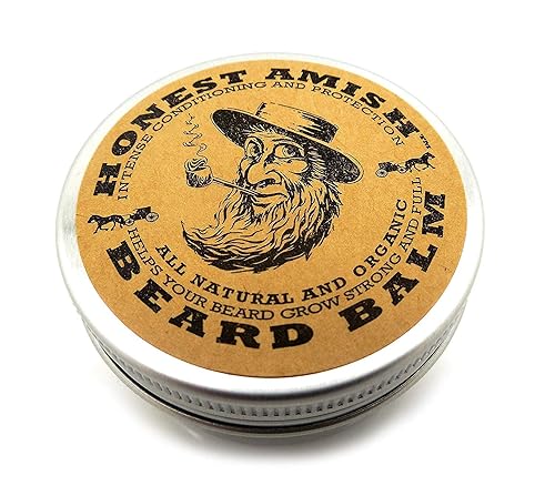 Acondicionador Honest Amish bálsamo para barba totalmente natural aceites y mantequilla orgánicos apto para veganos Acondicionador Honest Amish bálsamo para barba totalmente natural aceites y mantequilla orgánicos apto para veganos