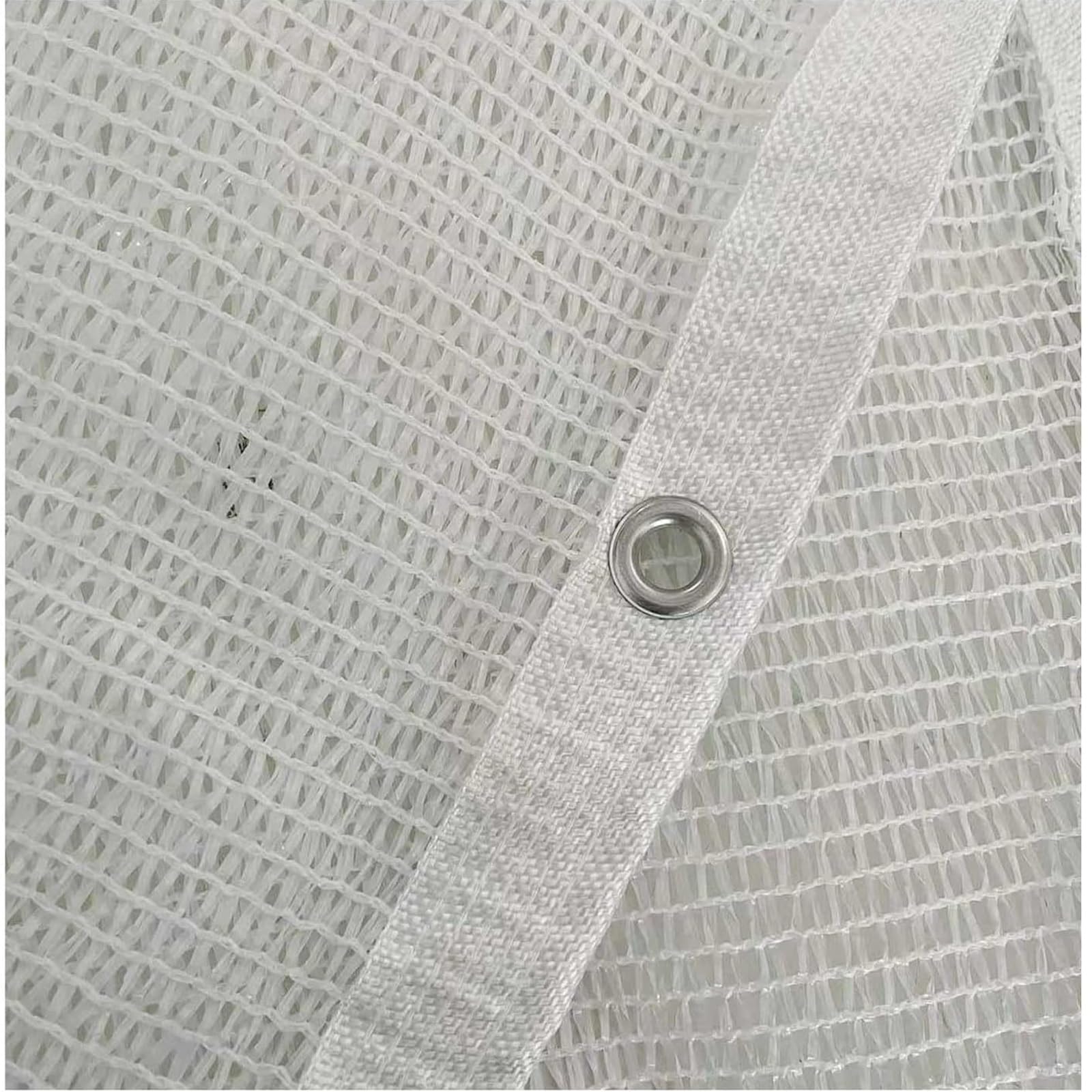 GJZQDKX 75% Sunblock White Shade Cloth for Garden - UV Resistant Mesh Tarp with Grommets Breathable & Water Permeable for Greenhouse Patio Chicken Coop (8x10m)
