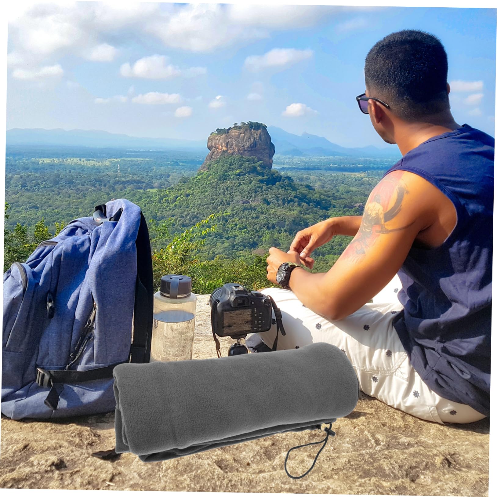 ifundom Outdoor Fleece Sleeping Bag Liner for Camping Napping Lightweight Compact Soft Warmth Versatile Use for Adults for Travel Indoor Relaxation