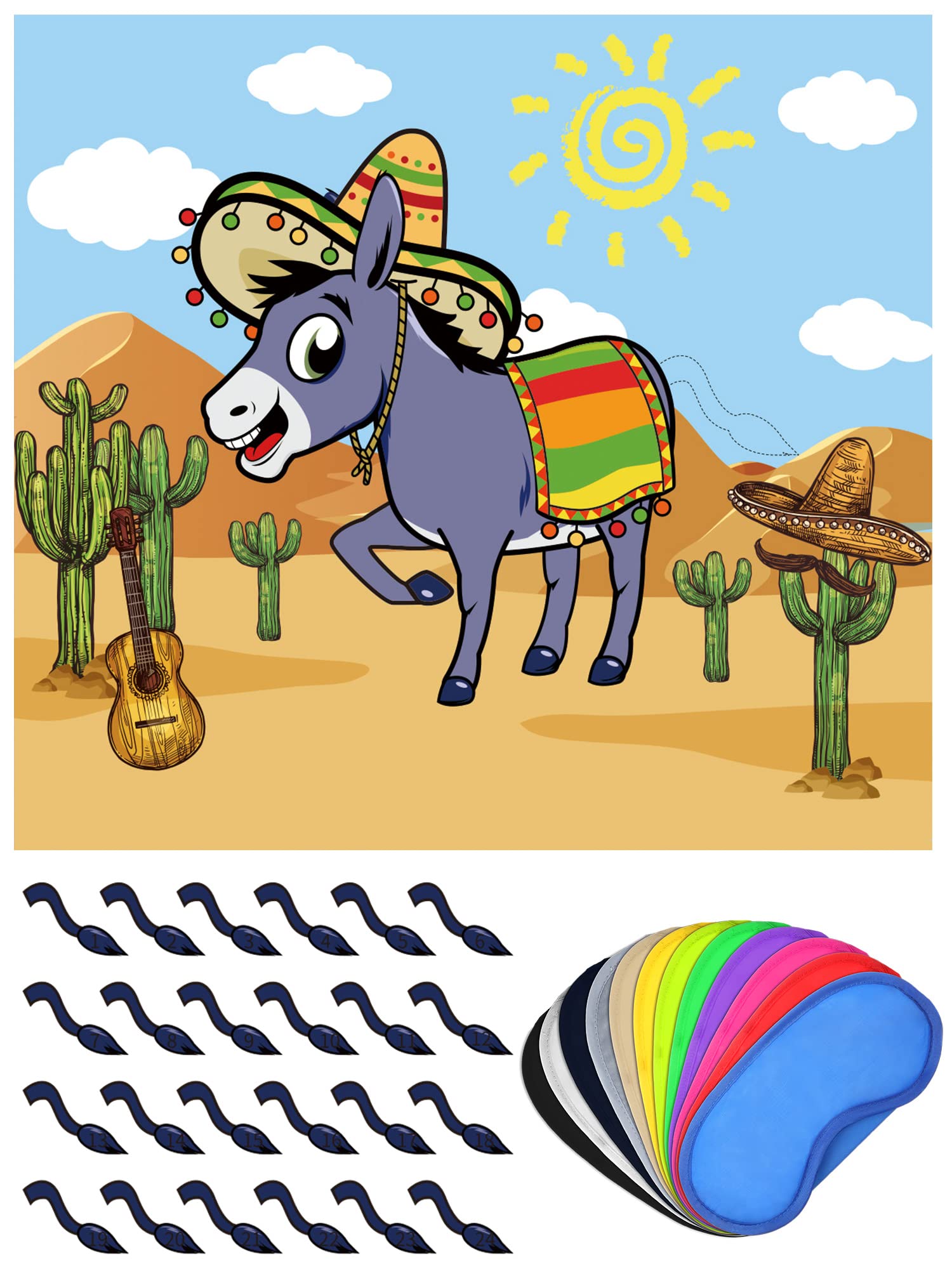 Buy Pin The Tail on The Donkey Party Game Mexican Donkey Game with