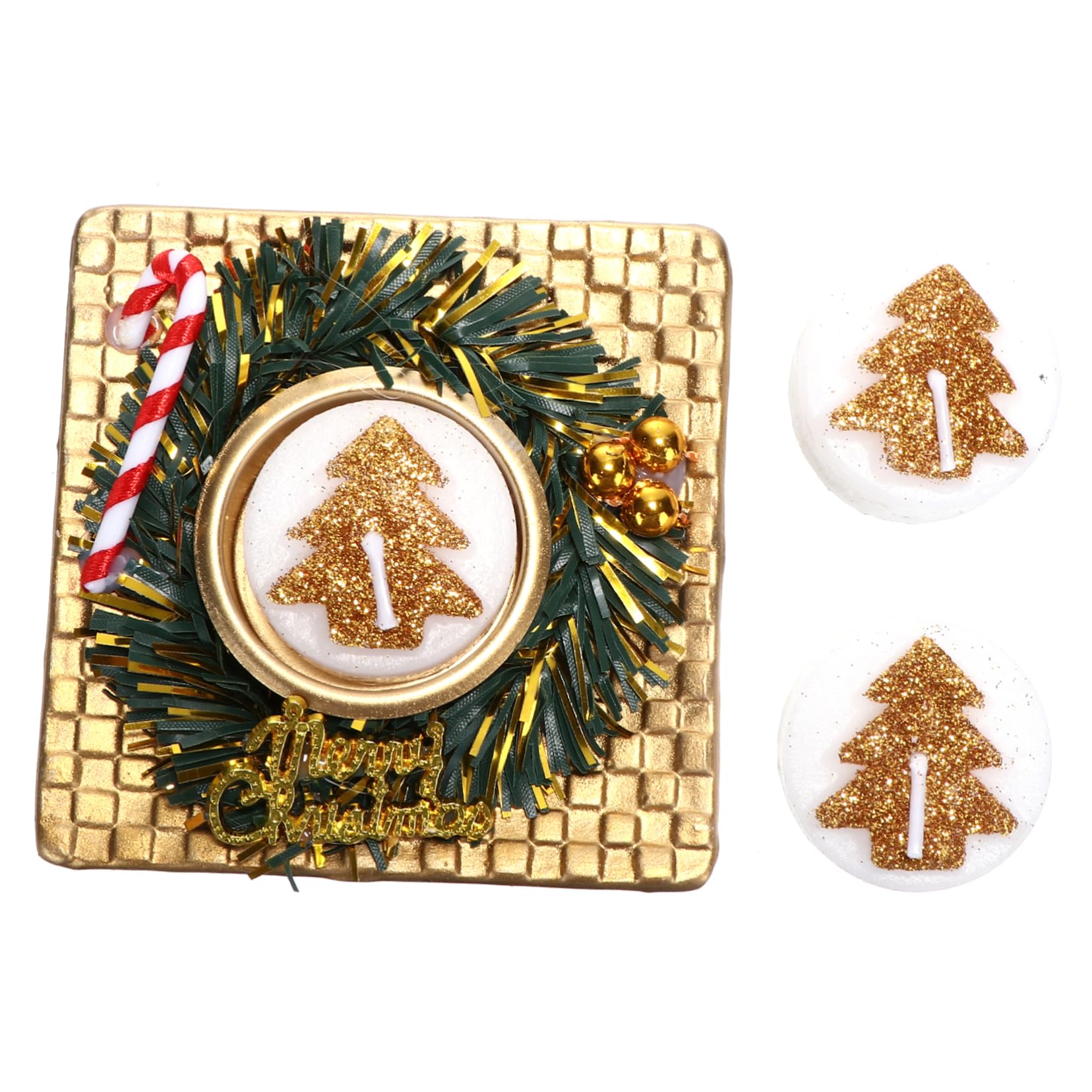 ULDIGI Xmas Tree Scented Candle Decorative Candle for Party Layout and Photo Props Quality Material for Romantic Ambiance and Holiday Celebrations