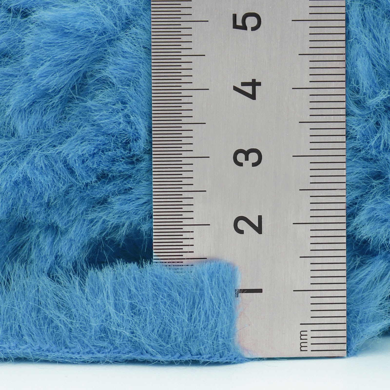 Pretty Jolly 4 Balls Faux Fur Yarn Super Soft & Fluffy, Crochet & Knitting, Chunky Eyelash Yarn (Peacock Blue) - Image 4