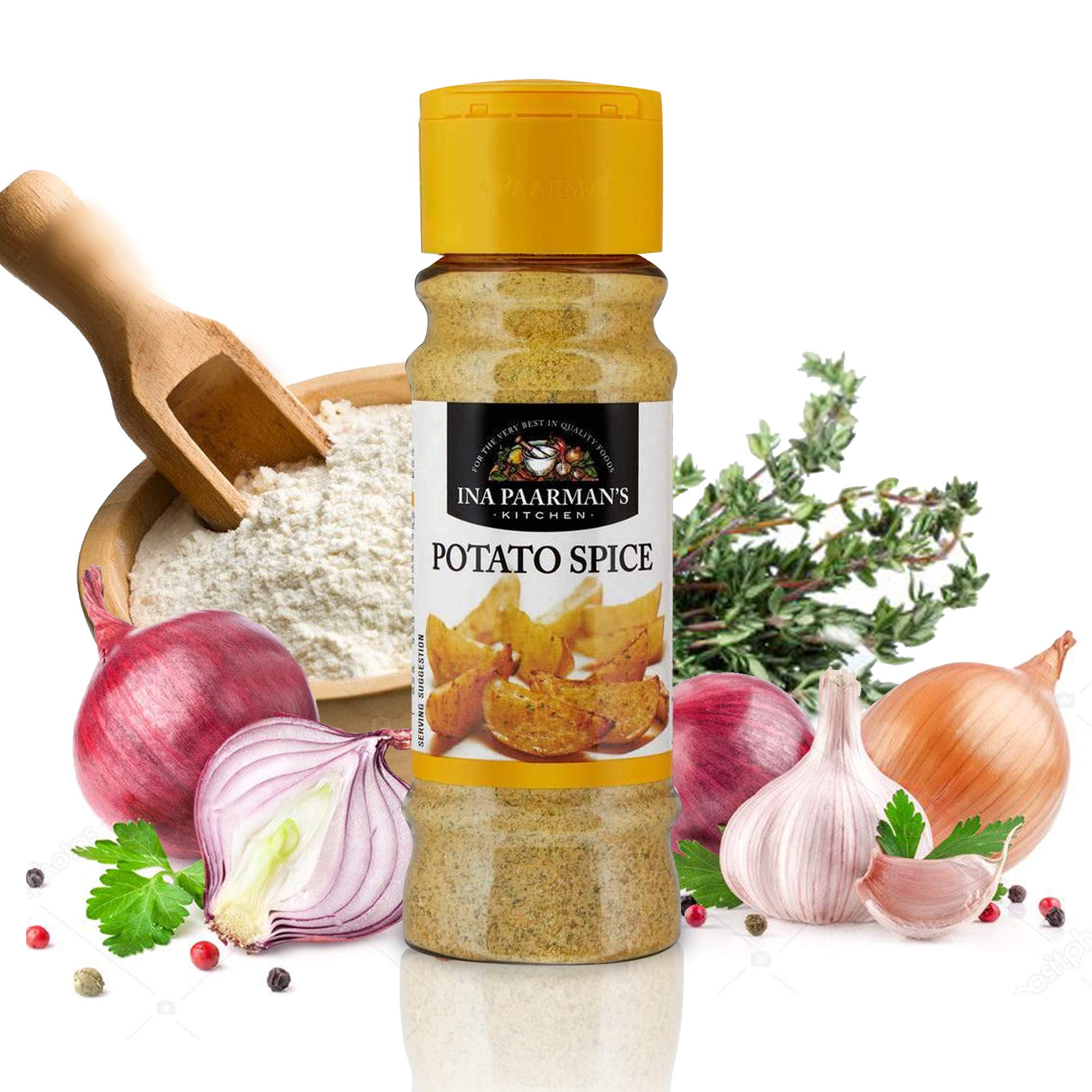 Ina Paarman's Kitchen Especias de patata 200 ml paquete de 3 veganas kosher halaal