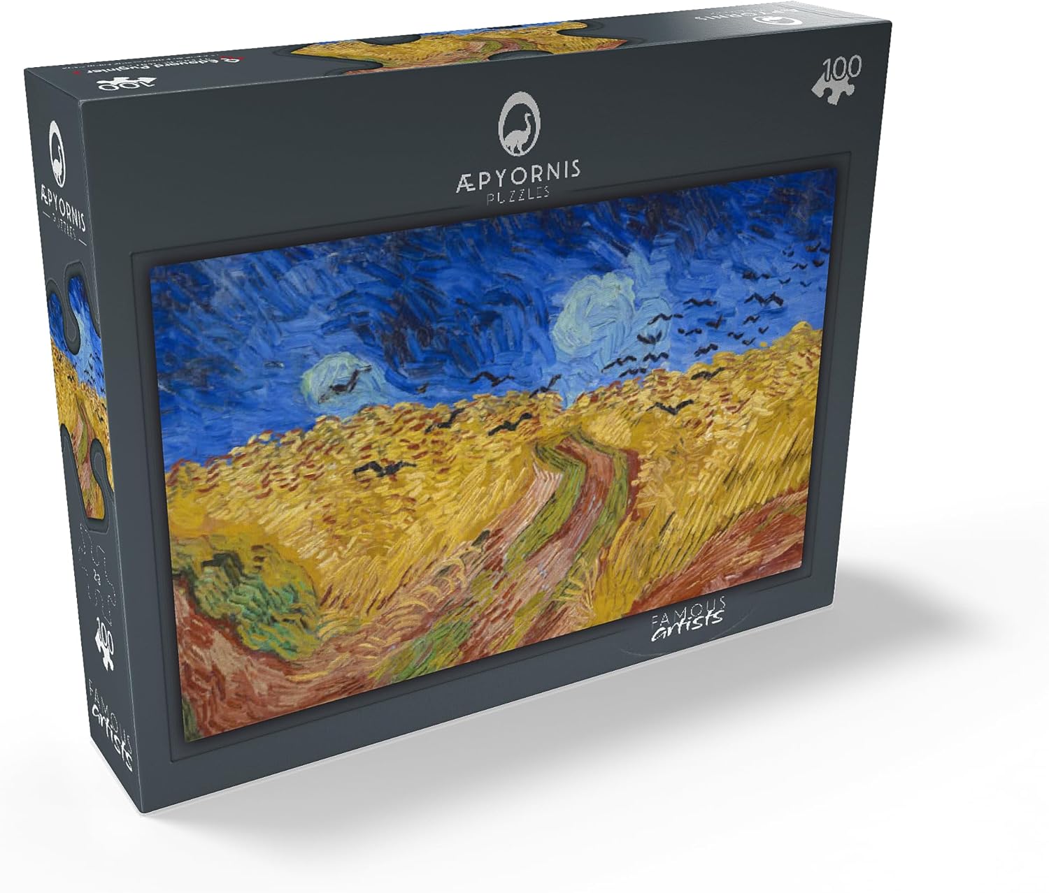 MyPuzzle Vincent Van Goghs Wheatfield with Crows 1890 - Premium 100 Piece Jigsaw Puzzle for Adults