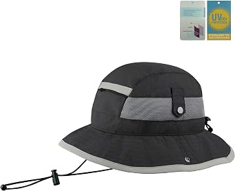Juniper Taslon UV Bucket Hat with Snaps Brim and Mesh Side Panel