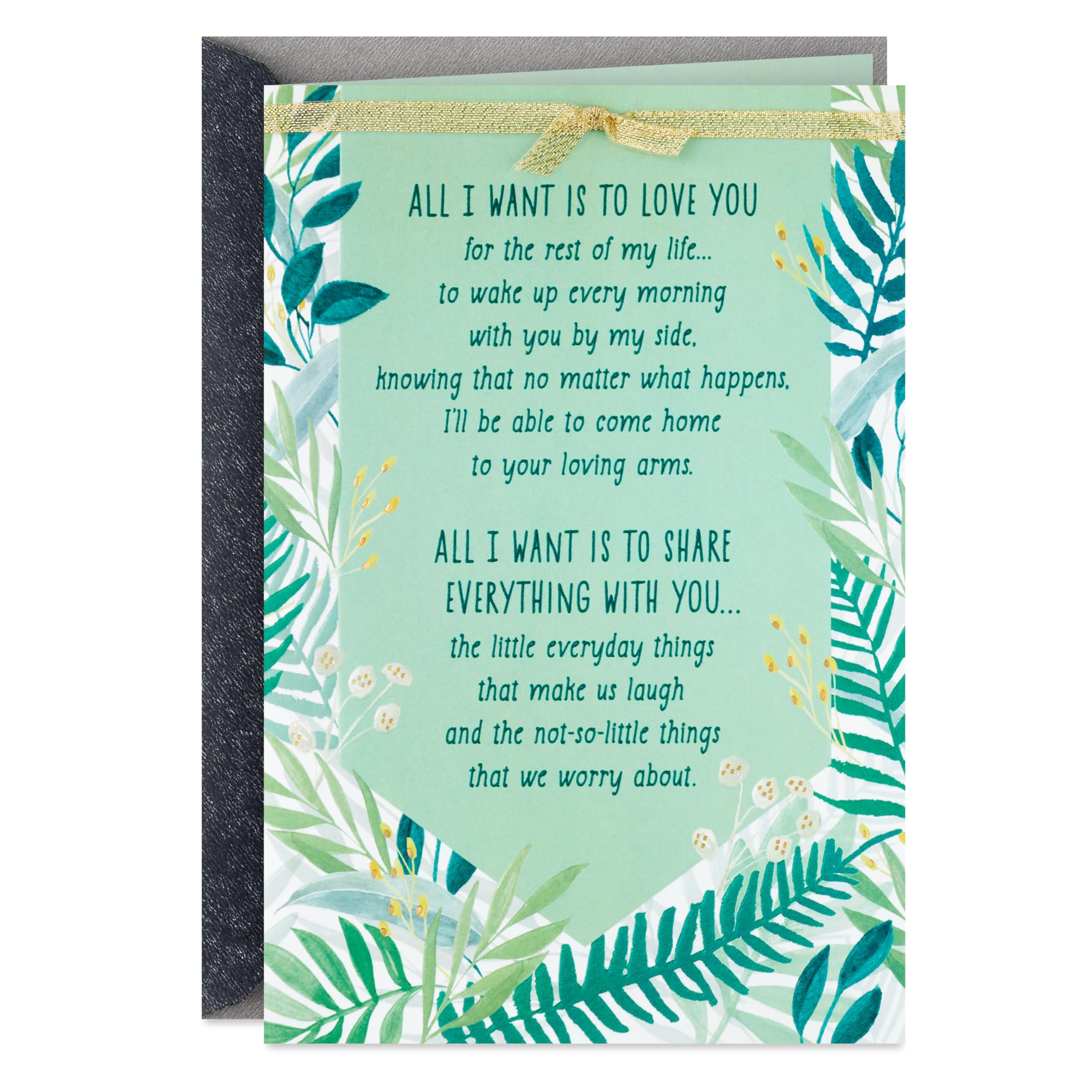 Hallmark Romantic Valentine's Day Card (Love You For the Rest of My Life) for Anniversary, Love, Just Because, and More