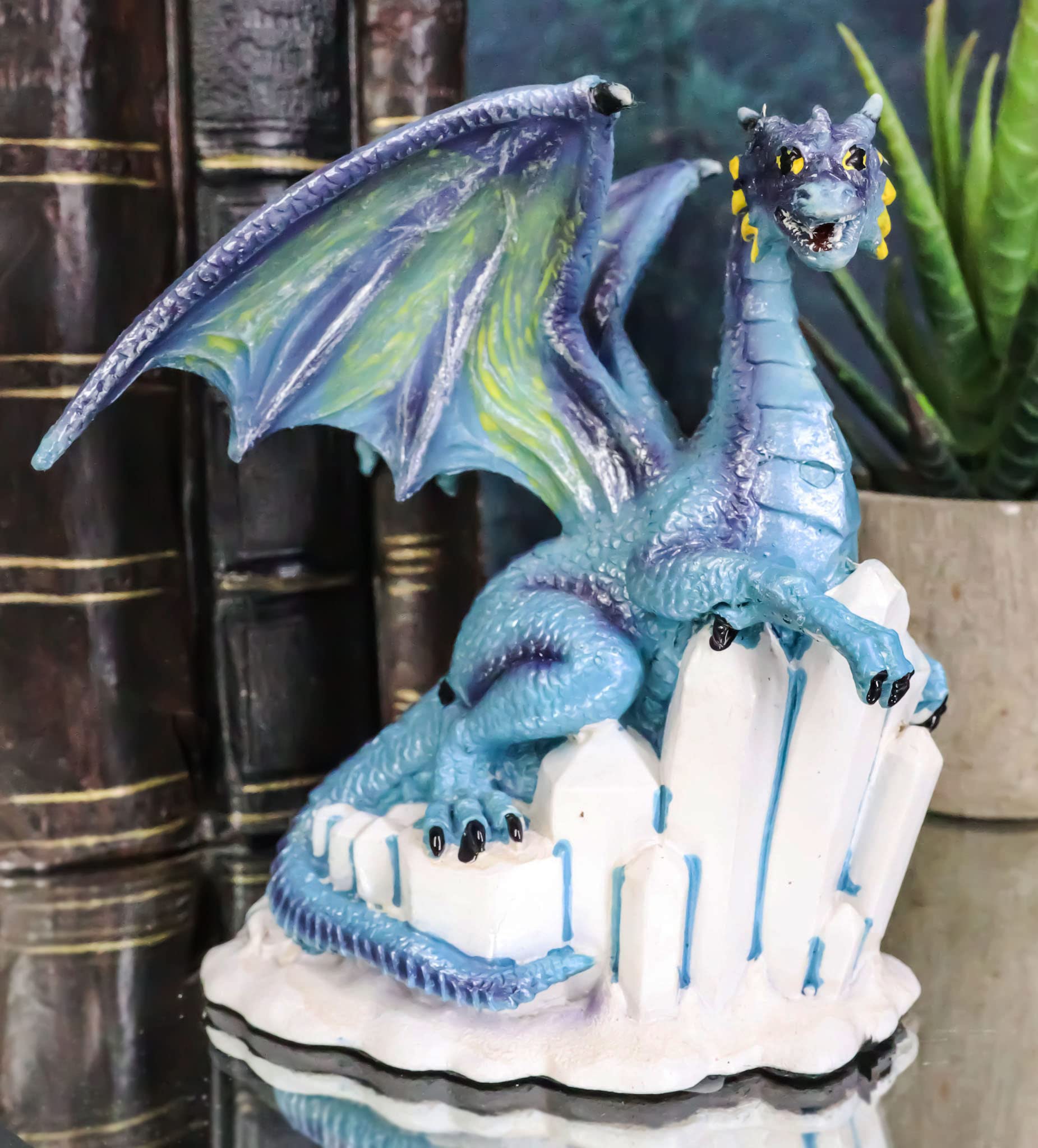 Ebros Gift Blue Snow Wraith Winter Dragon On Giant - Amazon.com