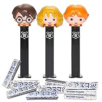 Vista 1 de Harry Potter PEZ - Dispensadores de dulces surtidos – Paquete de 3, cada caramelo de Harry Potter viene con 2 recambios adicionales, caramelos PEZ