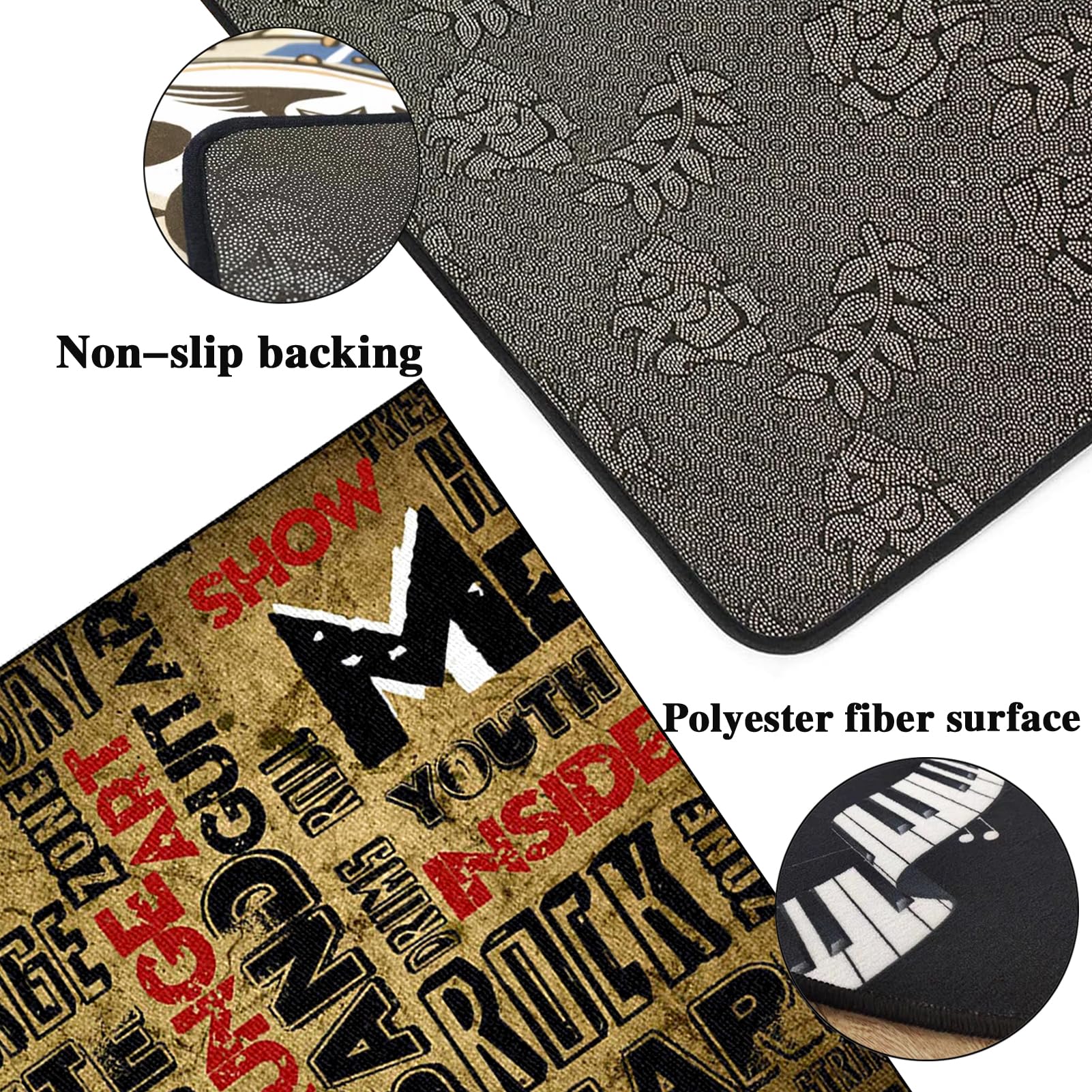 Tapis Batterie Acoustique Tapis de Tambour Insonorisé Moquette Antidérapant 100 x 80 cm Tapis Insonorisant pour Batterie électronique Accessoires de Batterie Instruments de Musique Tapis de Sol