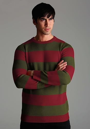 Miniatura 5 de Nightmare on Elm Street Freddy Krueger Striped Sweater, Halloween Horror Movie Character Ugly Sweater