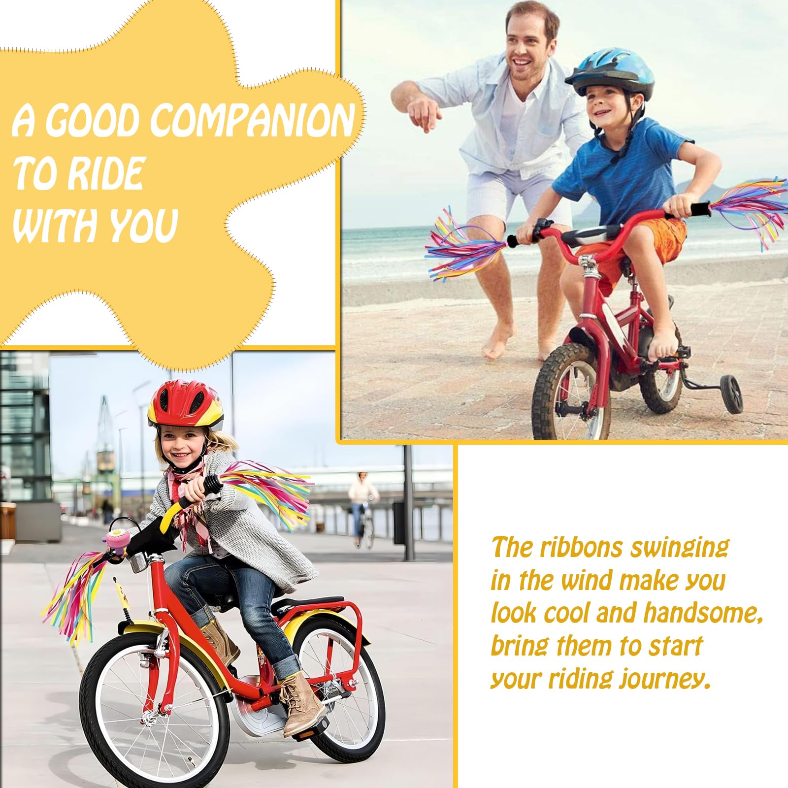PATIKIL Streamer Per Bici, Colorati Nappe Per Manubrio