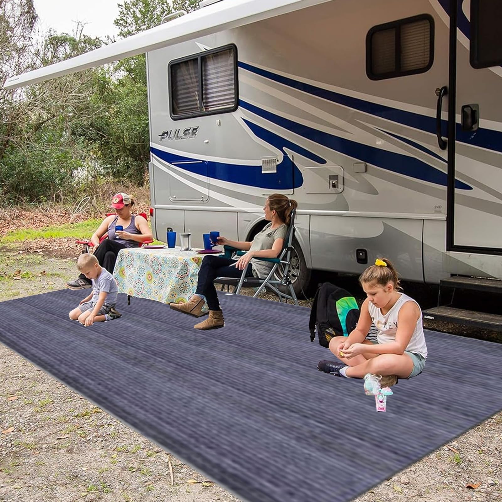 DAZZTIME Outdoor Teppich,Vorzeltteppich mit Ösen 2.5x6,Vorzeltteppich Markisenteppich,Hochwertiger Camping Teppich,Atmungsaktiv rutschfest Zeltteppich,Outdoor Camping,für Wohnmobil und Wohnwagen